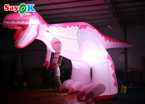 Pembe 4m şişilebilir çizgi film karakterleri Reklam Dinosör Nemden Güçlü şişilebilir hayvan balonları