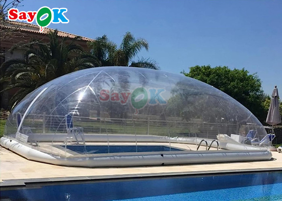Dışarıya özelleştirilmiş Şeffaf Saf Su geçirmez PVC Yüzme Kapak Çadırları Kış Çitleri Bubble Dome