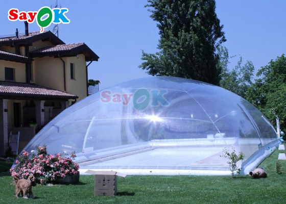 Dışarıya özelleştirilmiş Şeffaf Saf Su geçirmez PVC Yüzme Kapak Çadırları Kış Çitleri Bubble Dome