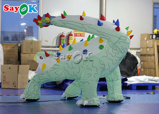 Şişilebilir Noel Dinozoru 1.8x1.2mH Şişilebilir Ankylosaurus Karikatür Modeli Reklam için