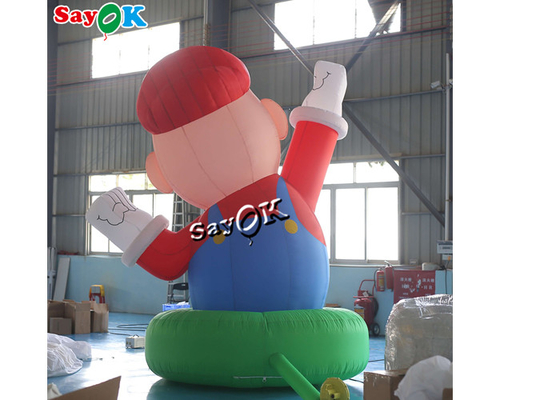 Festival Dekorasyonu için 4m 13ft Dev Oxford Şişme Süper Mario